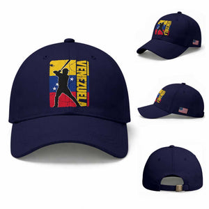 Venezuela Baseball Pride Vintage Flag Baseball Cap Venezuelan Sports Fan Gift for Latino Beisbol Lovers TS02 Baseball Cap Universal Fit Dark Blue Print Your Wear