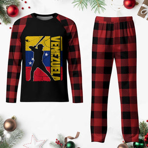 Venezuela Baseball Pride Vintage Flag Plaid Pajama Set Venezuelan Sports Fan Gift for Latino Beisbol Lovers TS02 Buffalo Plaid Print Your Wear