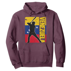 Venezuela Baseball Pride Vintage Flag Hoodie Venezuelan Sports Fan Gift for Latino Beisbol Lovers TS02 Maroon Print Your Wear