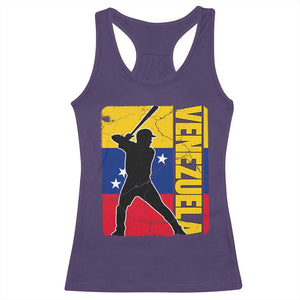 Venezuela Baseball Pride Vintage Flag Racerback Tank Top Venezuelan Sports Fan Gift for Latino Beisbol Lovers TS02 Purple Print Your Wear