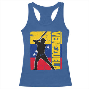 Venezuela Baseball Pride Vintage Flag Racerback Tank Top Venezuelan Sports Fan Gift for Latino Beisbol Lovers TS02 Royal Blue Print Your Wear