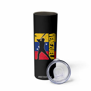 Venezuela Baseball Pride Vintage Flag Skinny Tumbler Venezuelan Sports Fan Gift for Latino Beisbol Lovers TS02 Print Your Wear