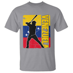 Venezuela Baseball Pride Vintage Flag T Shirt - Venezuelan Sports Fan Gift for Latino Beisbol Lovers TS02 Sport Gray Print Your Wear