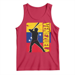 Venezuela Baseball Pride Vintage Flag Tank Top Venezuelan Sports Fan Gift for Latino Beisbol Lovers TS02 Red Print Your Wear