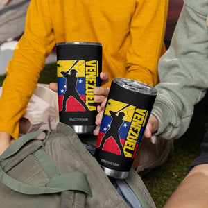 Venezuela Baseball Pride Vintage Flag Tumbler Cup Venezuelan Sports Fan Gift for Latino Beisbol Lovers TS02 Print Your Wear