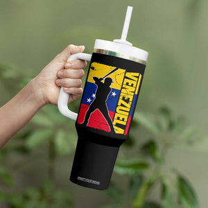 Venezuela Baseball Pride Vintage Flag Tumbler With Handle Venezuelan Sports Fan Gift for Latino Beisbol Lovers TS02 Print Your Wear