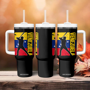 Venezuela Baseball Pride Vintage Flag Tumbler With Handle Venezuelan Sports Fan Gift for Latino Beisbol Lovers TS02 Print Your Wear