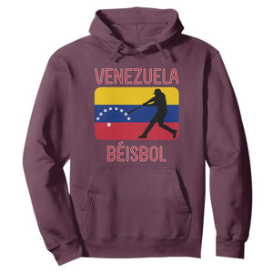 Venezuela Beisbol Flag Hoodie Venezuelan Baseball Pride Latino Sports Fans TS02 Maroon Print Your Wear