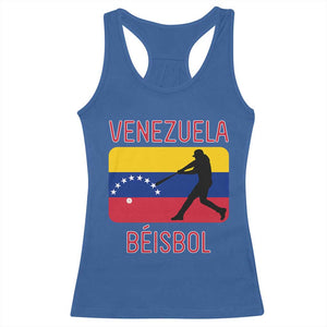Venezuela Beisbol Flag Racerback Tank Top Venezuelan Baseball Pride Latino Sports Fans TS02 Royal Blue Print Your Wear