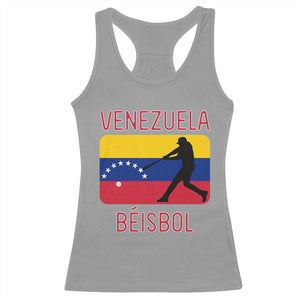 Venezuela Beisbol Flag Racerback Tank Top Venezuelan Baseball Pride Latino Sports Fans TS02 Sport Gray Print Your Wear