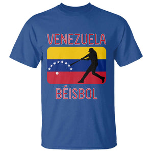 Venezuela Beisbol Flag T Shirt Venezuelan Baseball Pride Latino Sports Fans TS02 Royal Blue Print Your Wear