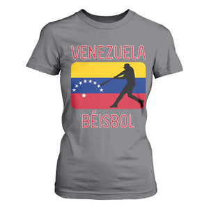 Venezuela Beisbol Flag T Shirt For Women Venezuelan Baseball Pride Latino Sports Fans TS02 Charcoal Print Your Wear