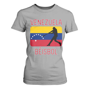 Venezuela Beisbol Flag T Shirt For Women Venezuelan Baseball Pride Latino Sports Fans TS02 Sport Gray Print Your Wear