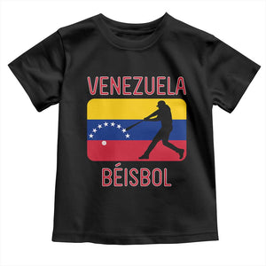 Venezuela Beisbol Flag Toddler T Shirt Venezuelan Baseball Pride Latino Sports Fans TS02 Black Print Your Wear