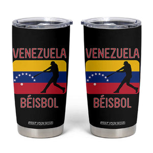 Venezuela Beisbol Flag Tumbler Cup Venezuelan Baseball Pride Latino Sports Fans TS02 Black Print Your Wear