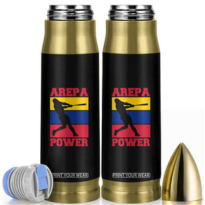 Arepa Power Venezuela Baseball Flag Bullet Tumbler Funny Venezuelan Pride Gift for Beisbol Lovers TS02 Black Print Your Wear