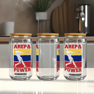 Arepa Power Venezuela Baseball Flag Glass Can Funny Venezuelan Pride Gift for Beisbol Lovers TS02 Print Your Wear