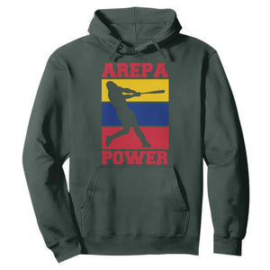 Arepa Power Venezuela Baseball Flag Hoodie Funny Venezuelan Pride Gift for Beisbol Lovers TS02 Dark Forest Green Print Your Wear