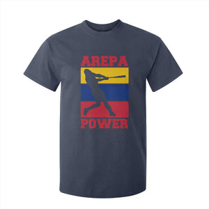 Arepa Power Venezuela Baseball Flag T Shirt For Kid Funny Venezuelan Pride Gift for Beisbol Lovers TS02 Navy Print Your Wear