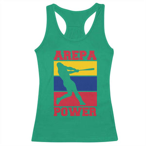 Arepa Power Venezuela Baseball Flag Racerback Tank Top Funny Venezuelan Pride Gift for Beisbol Lovers TS02 Irish Green Print Your Wear