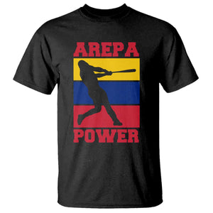 Arepa Power Venezuela Baseball Flag T Shirt Funny Venezuelan Pride Gift for Beisbol Lovers TS02 Black Print Your Wear