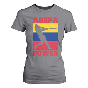 Arepa Power Venezuela Baseball Flag T Shirt For Women Funny Venezuelan Pride Gift for Beisbol Lovers TS02 Charcoal Print Your Wear
