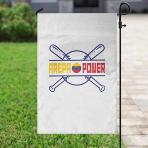 Arepa Power Baseball Crossed Bats Garden Flag Funny Venezuelan Pride Gift for Latino Sports Fans TS02 Print Your Wear