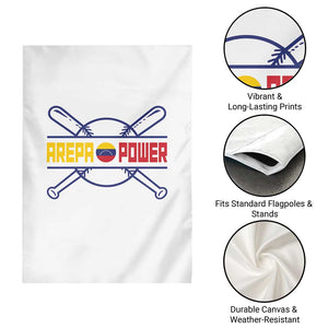 Arepa Power Baseball Crossed Bats Garden Flag Funny Venezuelan Pride Gift for Latino Sports Fans TS02 Print Your Wear