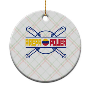 Arepa Power Baseball Crossed Bats Ceramic Ornament Funny Venezuelan Pride Gift for Latino Sports Fans TS02 1pc Christmas Plaid Print Your Wear