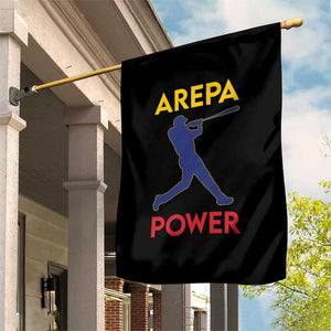 Arepa Power Baseball Batter Silhouette Garden Flag Venezuelan Pride Beisbol for Baseball Fans TS02 Print Your Wear