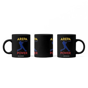 Arepa Power Baseball Batter Silhouette Coffee Mug Venezuelan Pride Beisbol for Baseball Fans TS02 Print Your Wear