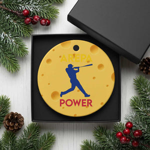 Arepa Power Baseball Batter Silhouette Ceramic Ornament Venezuelan Pride Beisbol for Baseball Fans TS02 1pc Yellow Cheese Print Your Wear