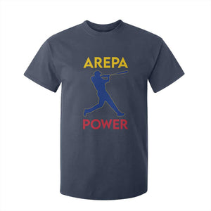 Arepa Power Baseball Batter Silhouette T Shirt For Kid Venezuelan Pride Beisbol for Baseball Fans TS02 Navy Print Your Wear