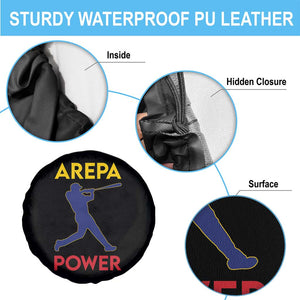 Arepa Power Baseball Batter Silhouette Spare Tire Cover Venezuelan Pride Beisbol for Baseball Fans TS02 Print Your Wear