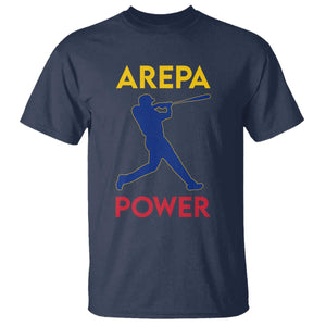 Arepa Power Baseball Batter Silhouette T Shirt Venezuelan Pride Beisbol for Baseball Fans TS02 Navy Print Your Wear