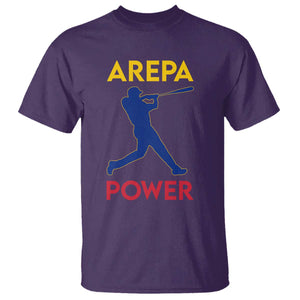 Arepa Power Baseball Batter Silhouette T Shirt Venezuelan Pride Beisbol for Baseball Fans TS02 Purple Print Your Wear