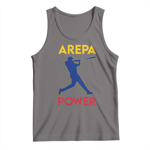 Arepa Power Baseball Batter Silhouette Tank Top Venezuelan Pride Beisbol for Baseball Fans TS02 Deep Heather Print Your Wear