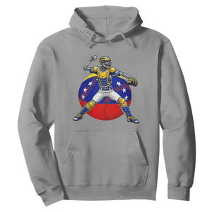 Venezuela Baseball Pitcher Skeleton Hoodie Venezuelan Flag Venezuela Pride Sports Fans TS02 Sport Gray Print Your Wear