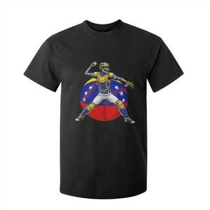Venezuela Baseball Pitcher Skeleton T Shirt For Kid Venezuelan Flag Venezuela Pride Sports Fans TS02 Black Print Your Wear