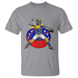 Venezuela Baseball Pitcher Skeleton T Shirt Venezuelan Flag Venezuela Pride Sports Fans TS02 Sport Gray Print Your Wear