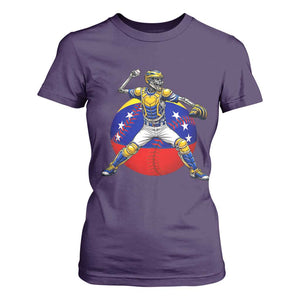 Venezuela Baseball Pitcher Skeleton T Shirt For Women Venezuelan Flag Venezuela Pride Sports Fans TS02 Purple Print Your Wear