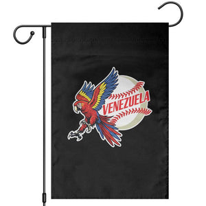 Venezuela Baseball Flying Scarlet Macaw and Ball Garden Flag Ara Macao Guacamaya Venezuelan Pride TS02 Black Print Your Wear