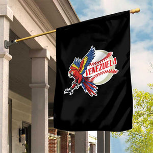 Venezuela Baseball Flying Scarlet Macaw and Ball Garden Flag Ara Macao Guacamaya Venezuelan Pride TS02 Print Your Wear