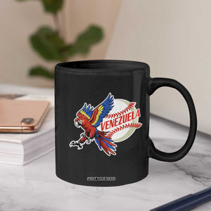 Venezuela Baseball Flying Scarlet Macaw and Ball Coffee Mug Ara Macao Guacamaya Venezuelan Pride TS02 Print Your Wear