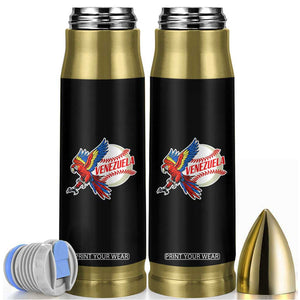 Venezuela Baseball Flying Scarlet Macaw and Ball Bullet Tumbler Ara Macao Guacamaya Venezuelan Pride TS02 Black Print Your Wear
