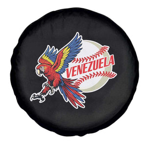 Venezuela Baseball Flying Scarlet Macaw and Ball Spare Tire Cover Ara Macao Guacamaya Venezuelan Pride TS02 Print Your Wear