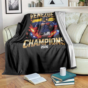 Venezuela Champions 2026 Throw Blanket Beisbol Venezuelan Pride Flag Baseball Fans TS02 Print Your Wear