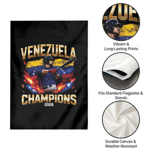 Venezuela Champions 2026 Garden Flag Beisbol Venezuelan Pride Flag Baseball Fans TS02 Print Your Wear