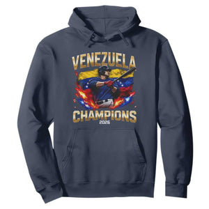 Venezuela Champions 2026 Hoodie Beisbol Venezuelan Pride Flag Baseball Fans TS02 Navy Print Your Wear