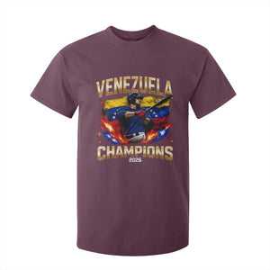 Venezuela Champions 2026 T Shirt For Kid Beisbol Venezuelan Pride Flag Baseball Fans TS02 Maroon Print Your Wear